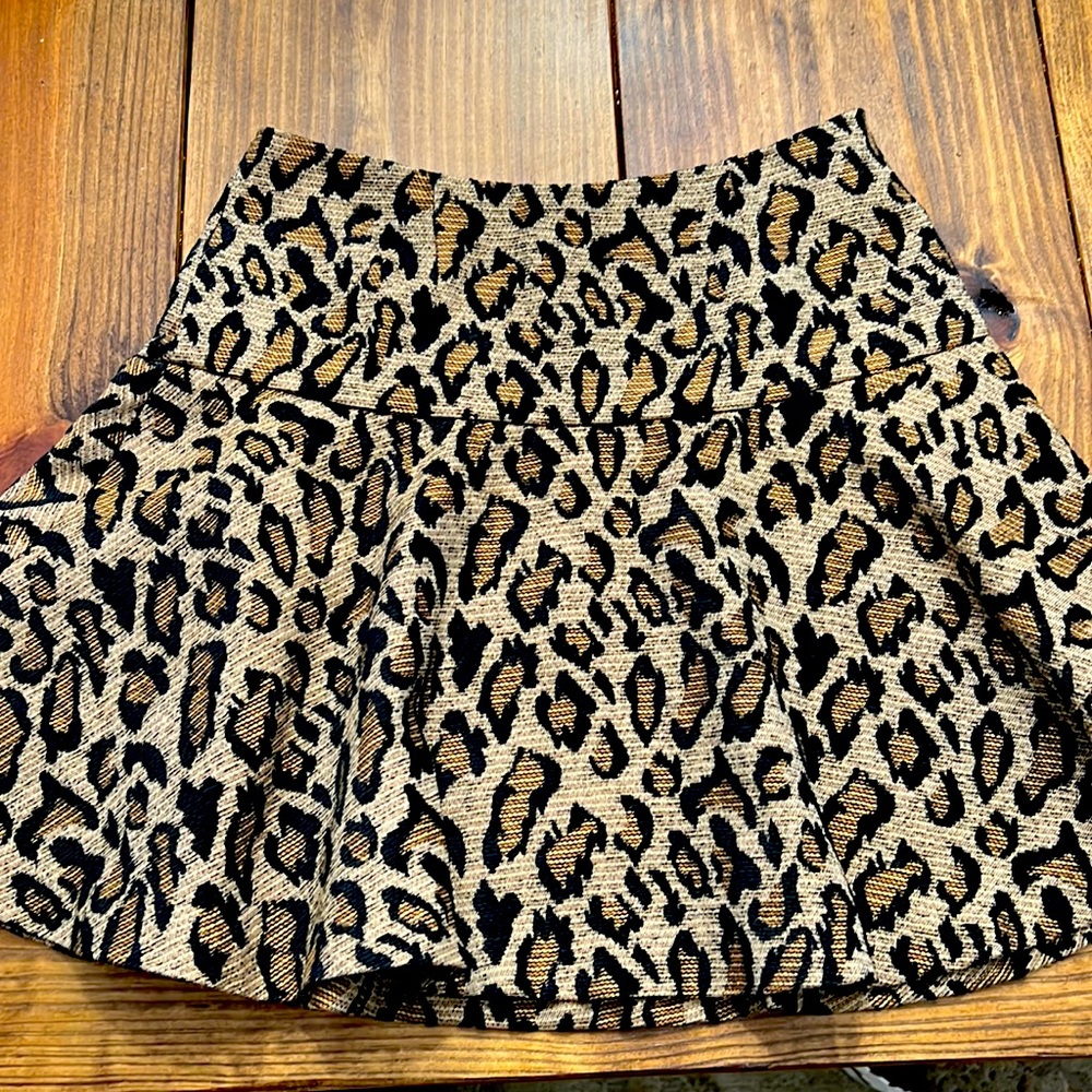 Free People Leopard Print Mini Skirt LIKE NEW